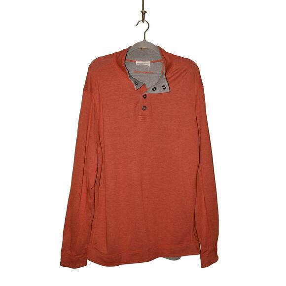 TOMMY‎ BAHAMA $148 Reversible Flipshore Half Snap Mock Pullover Men's XXL - Picture 1 of 5
